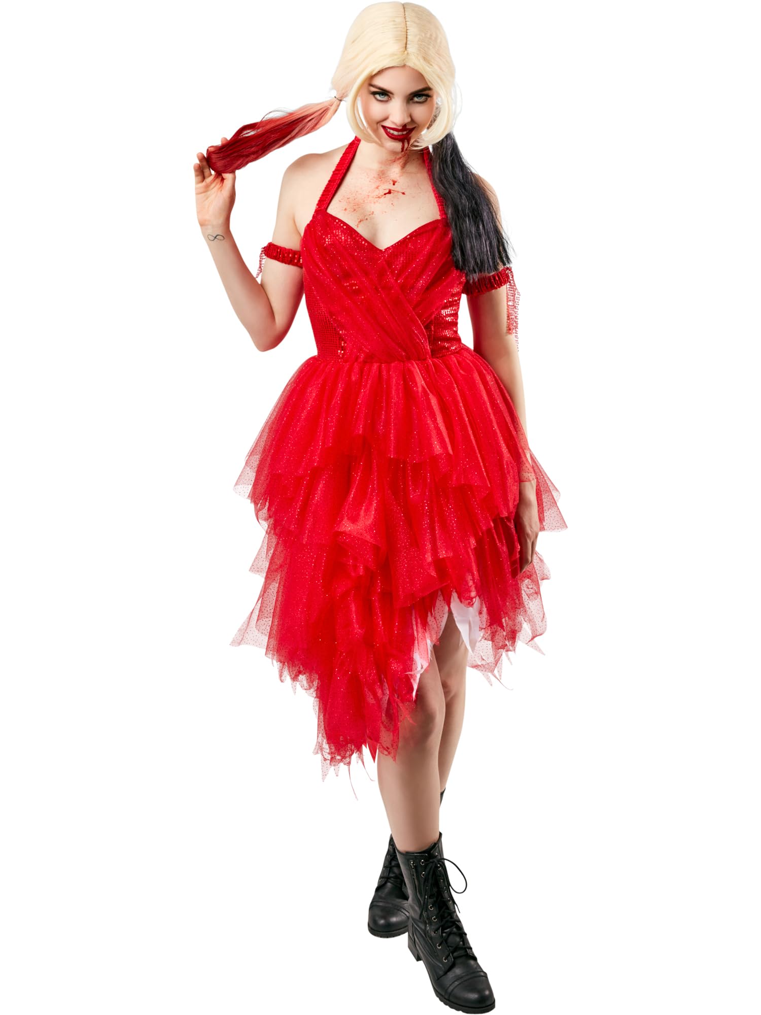 rubie-s-deluxe-harley-quinn-kleid-rot-gr-e-xs-kost-mkleid image 7