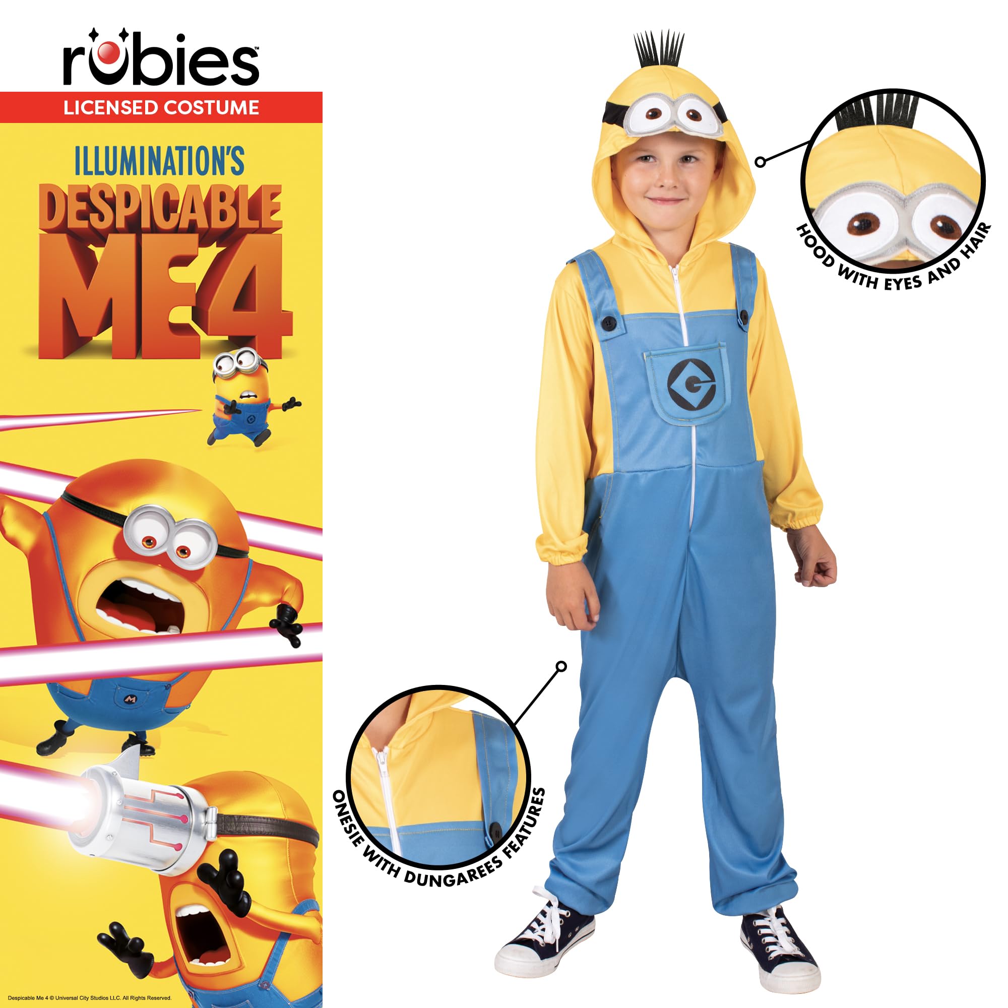 rubie-s-minion-tim-einteiler-kinder-7-8-jahre-gelb-overall image 3