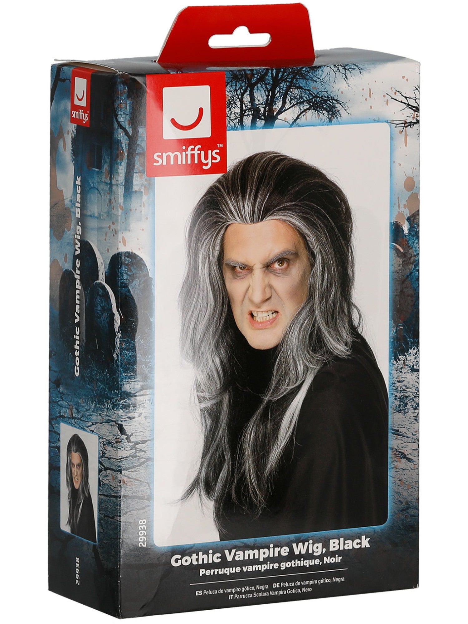 smiffys-fever-gothic-vampire-per-cke-schwarz-grau-lang image 4