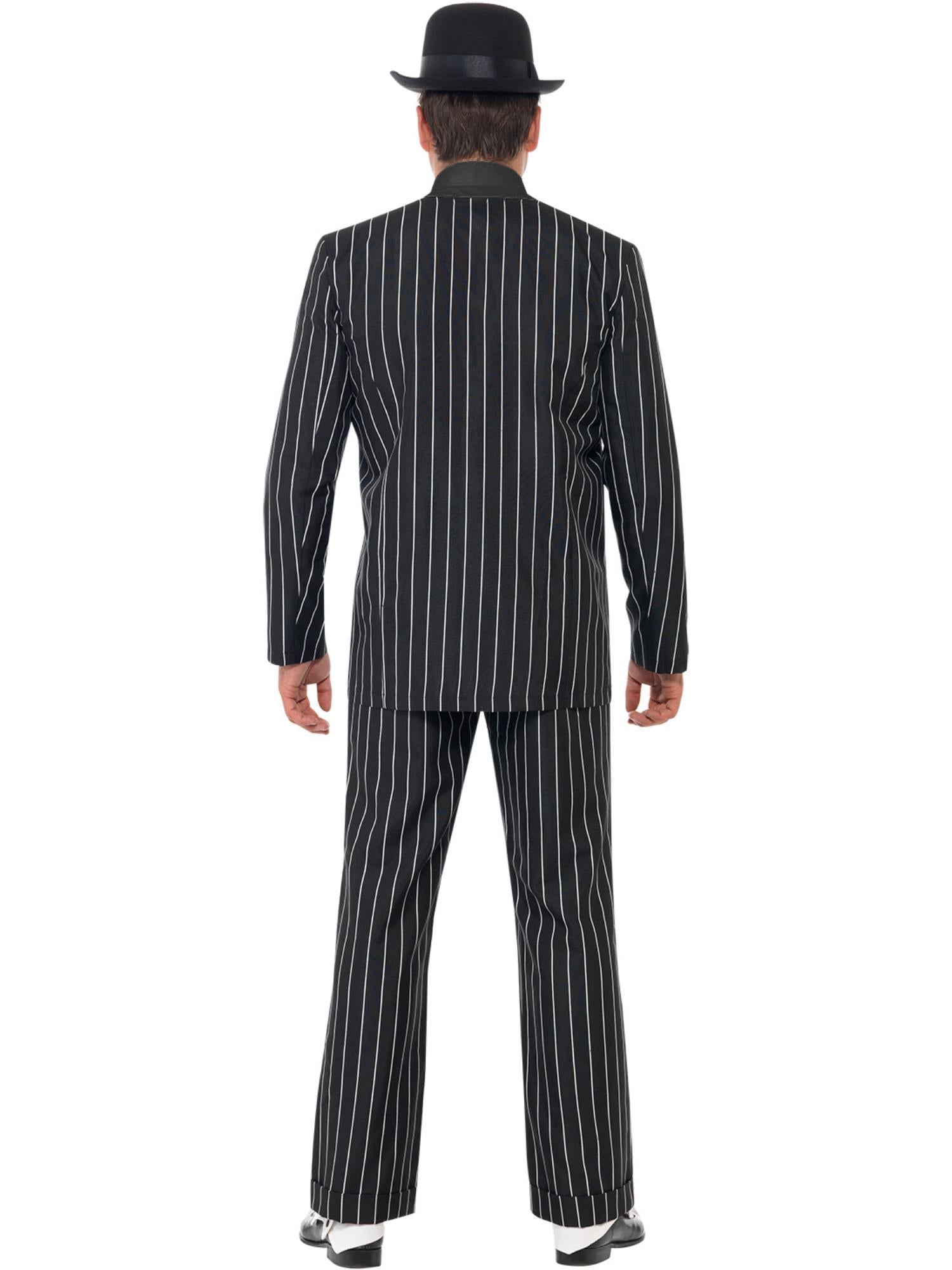 smiffys-fever-gangster-boss-kost-m-herren-schwarz-nadelstreifen-m-xl image 2