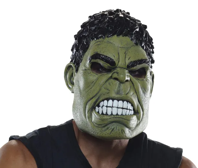 rubie-s-deluxe-marvel-hulk-3-4-maske-einheitsgr-e-gr-n image 1