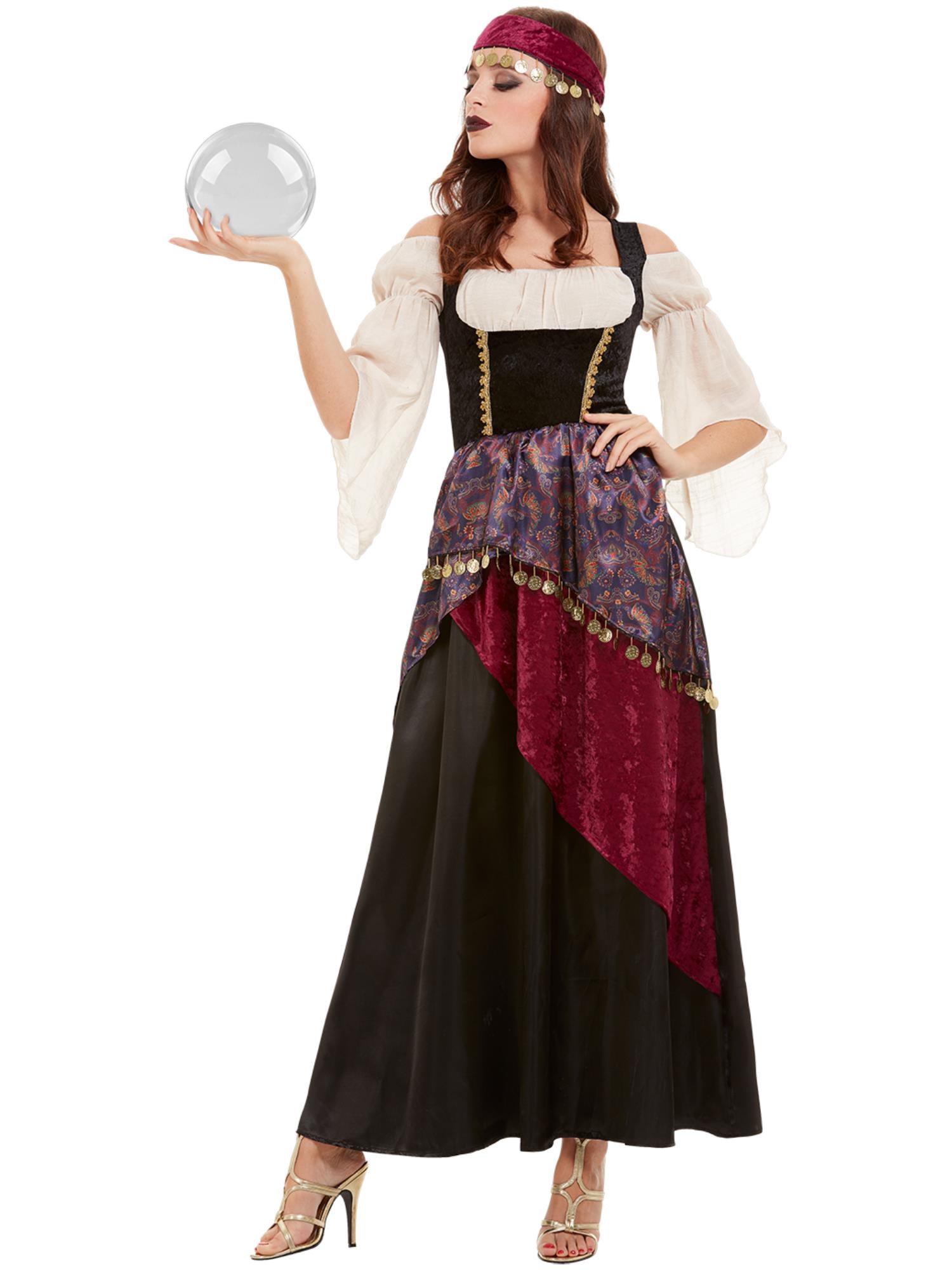 smiffys-fever-deluxe-fortune-teller-kost-m-schwarz-gr-l image 1