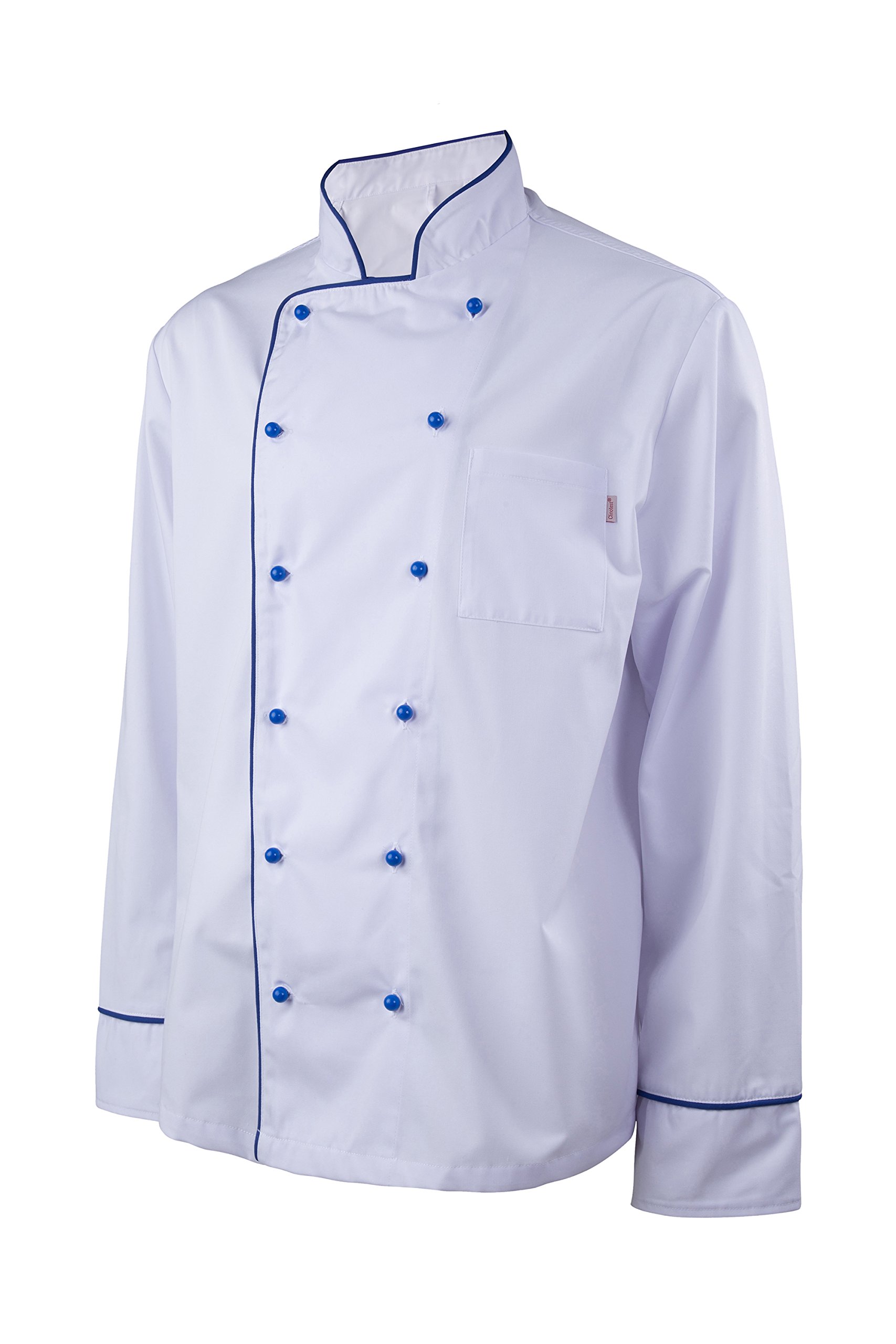 clinotest-personal-kochjacke-langarm-wei-mit-paspeln image 4