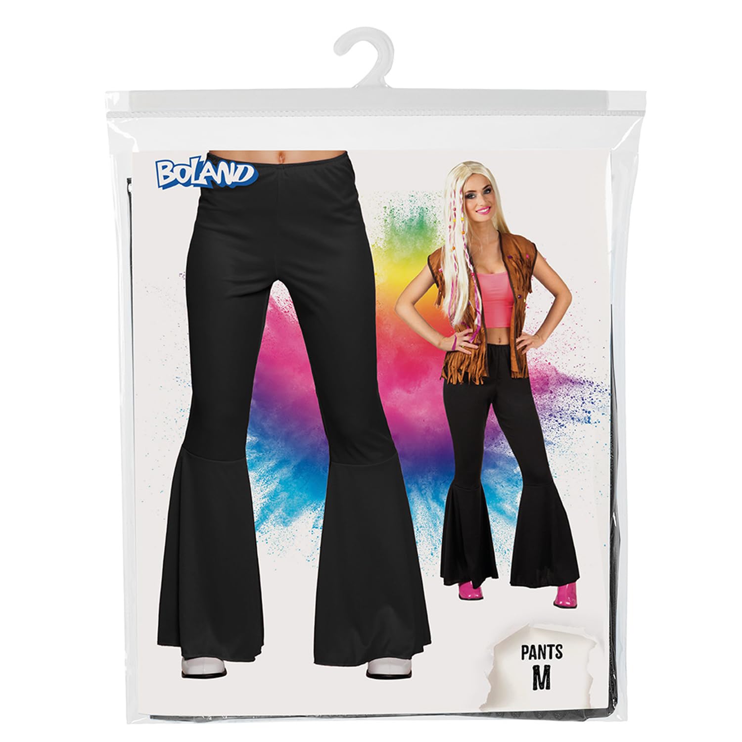 boland-accessories-hippie-schlaghose-schwarz-damen-herren image 3