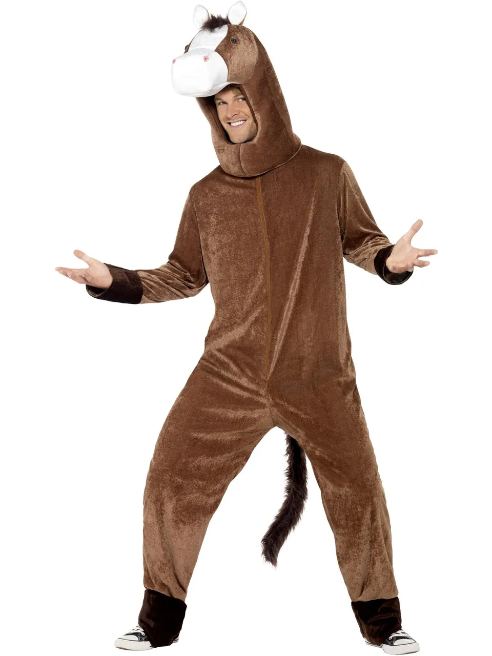 smiffys-fever-pferd-kost-m-erwachsene-braun-jumpsuit image 1