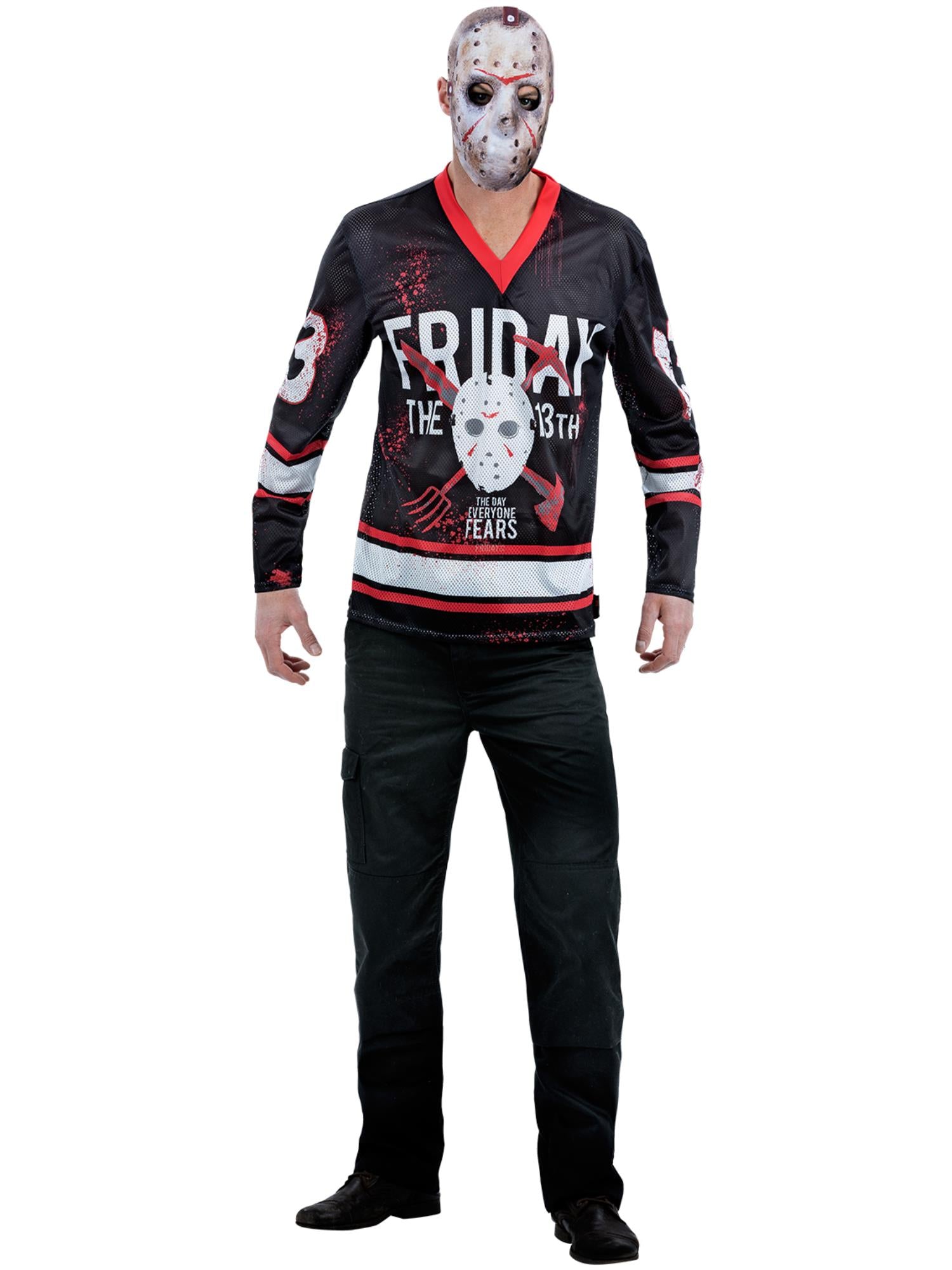 smiffys-fever-freitag-der-13th-hockey-top-jason-schwarz-rot image 1