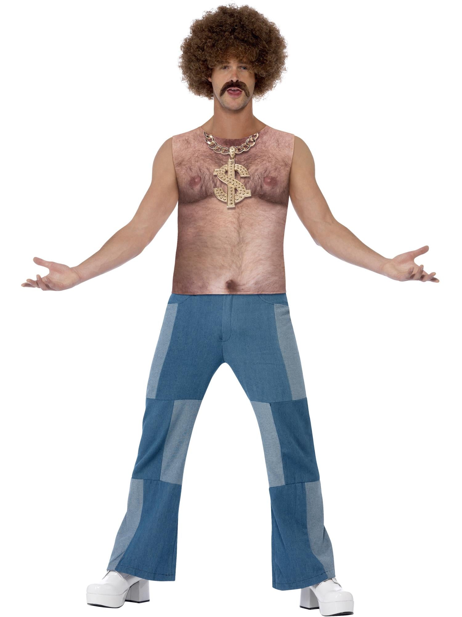 smiffys-fever-70s-hairy-chest-kost-m-top-m-nude-behaart image 1