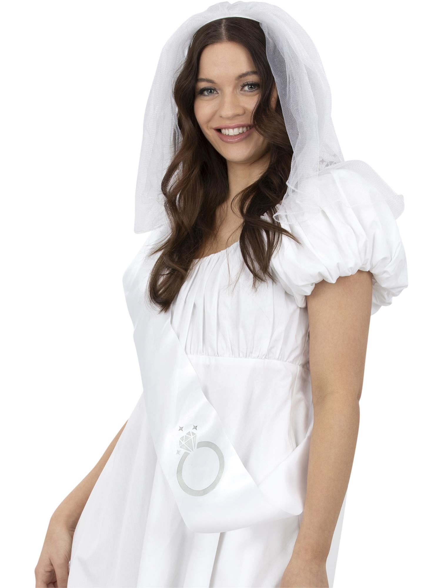 smiffys-fever-braut-schleier-sch-rpe-set-wei-t-ll image 1