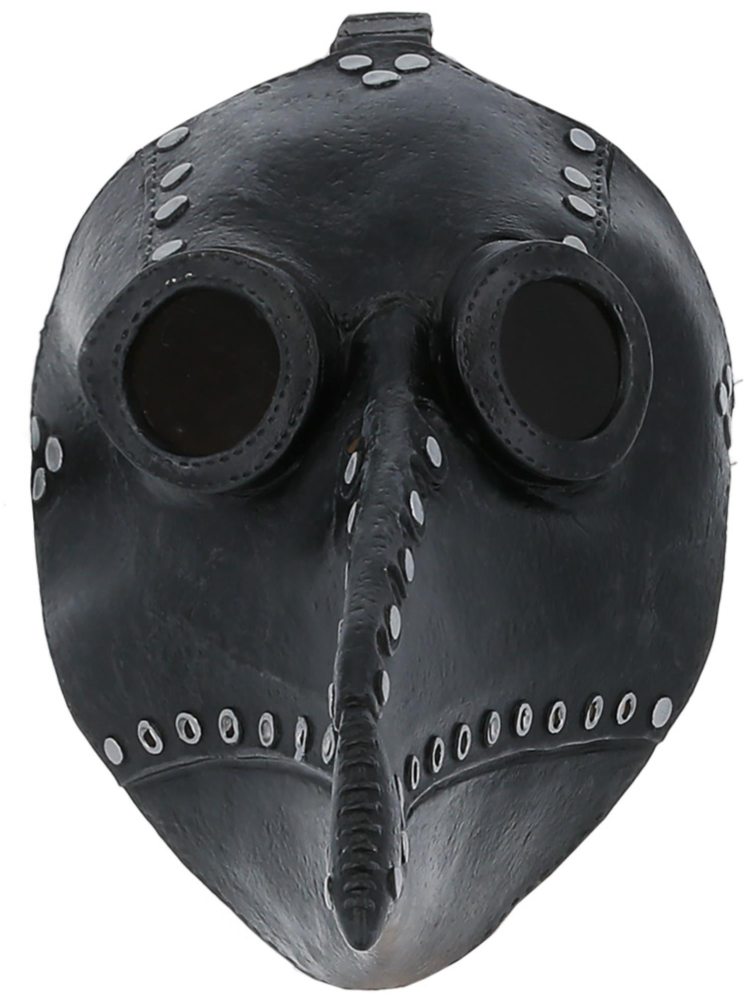 smiffys-makeup-fx-pestdoktor-maske-latex-schwarz-silber image 3