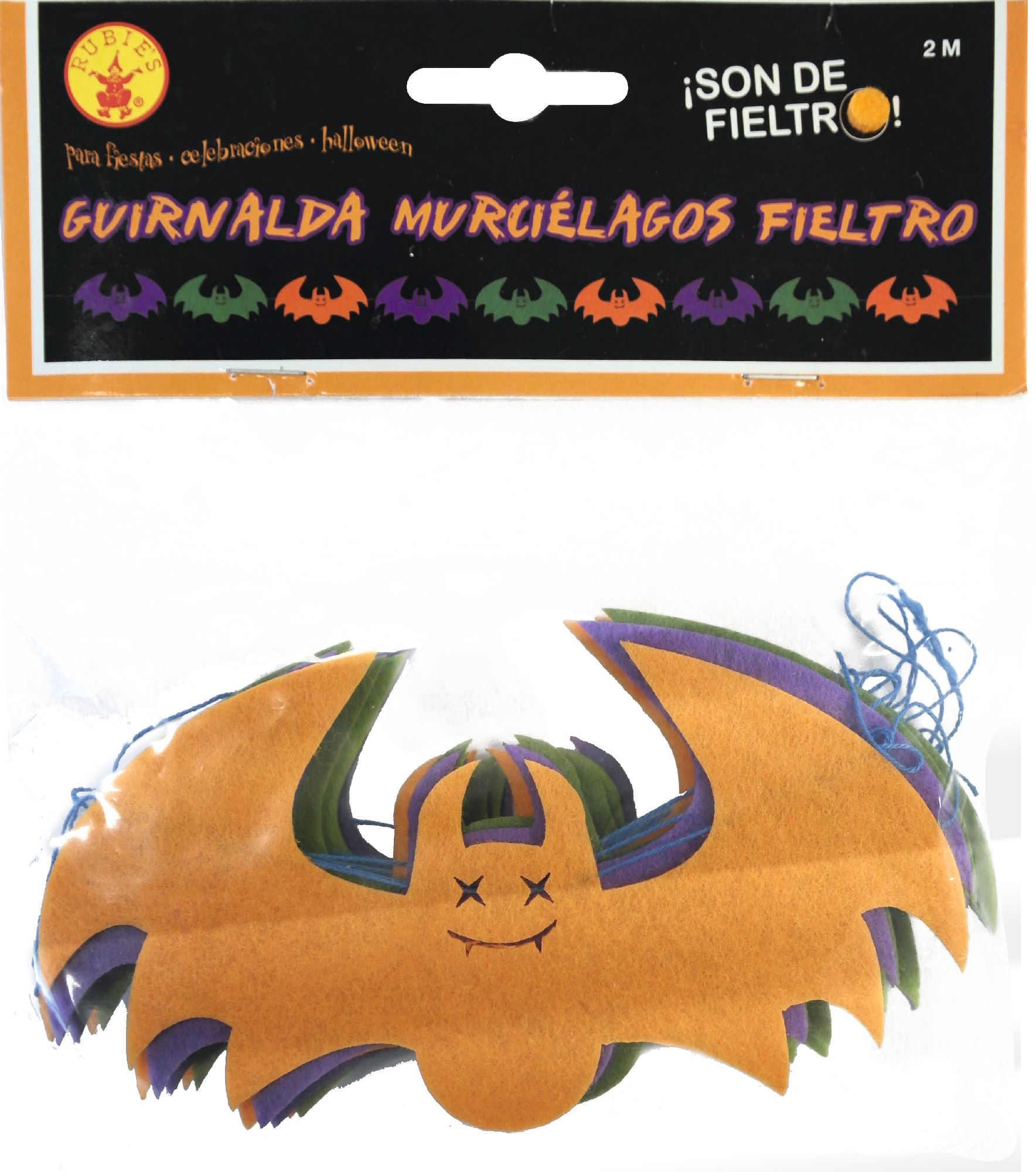 rubies-fledermaus-girlande-filz-bunt-halloween-deko image 2