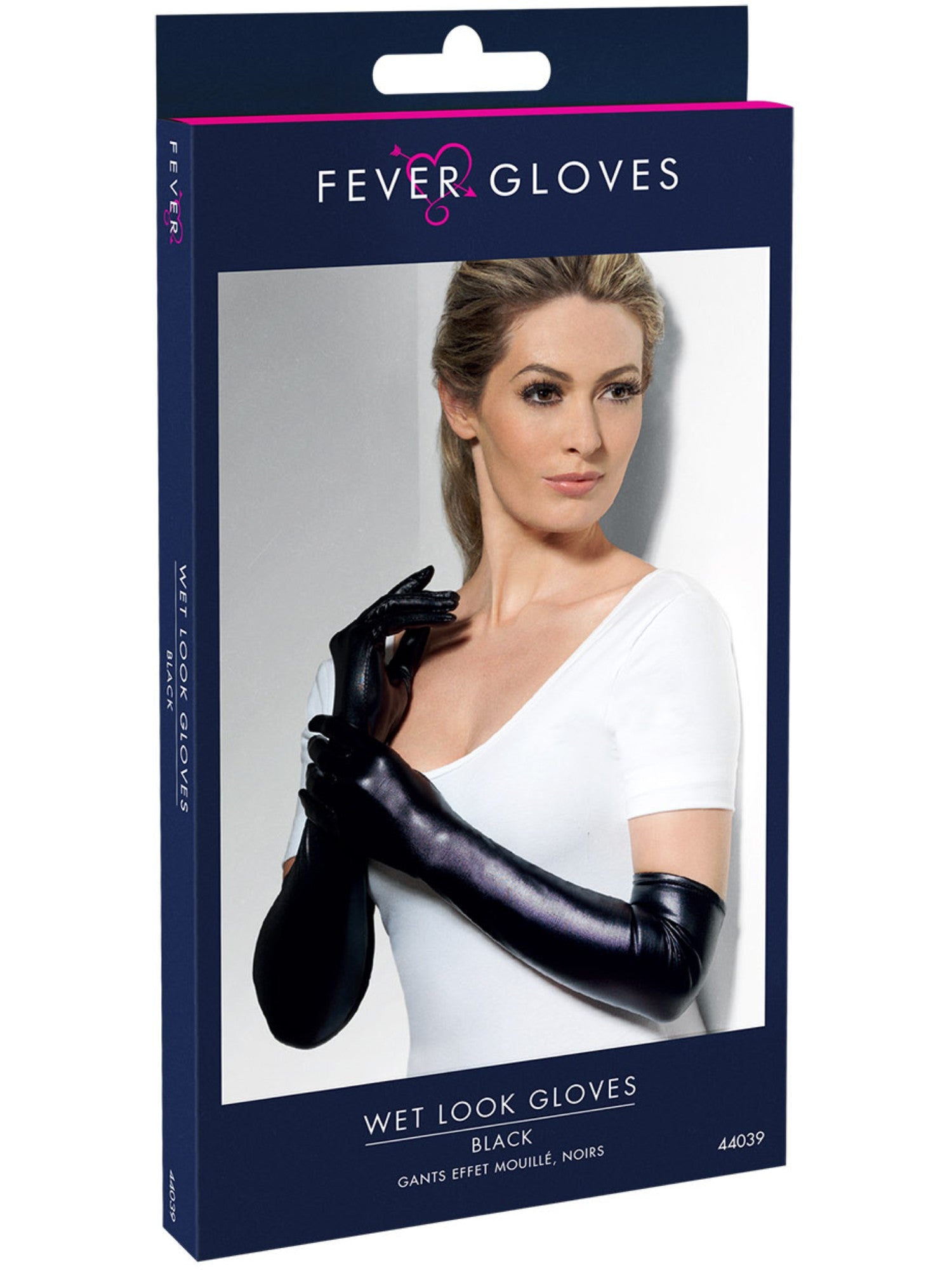 smiffys-fever-wet-look-handschuhe-schwarz-lang-damen image 2
