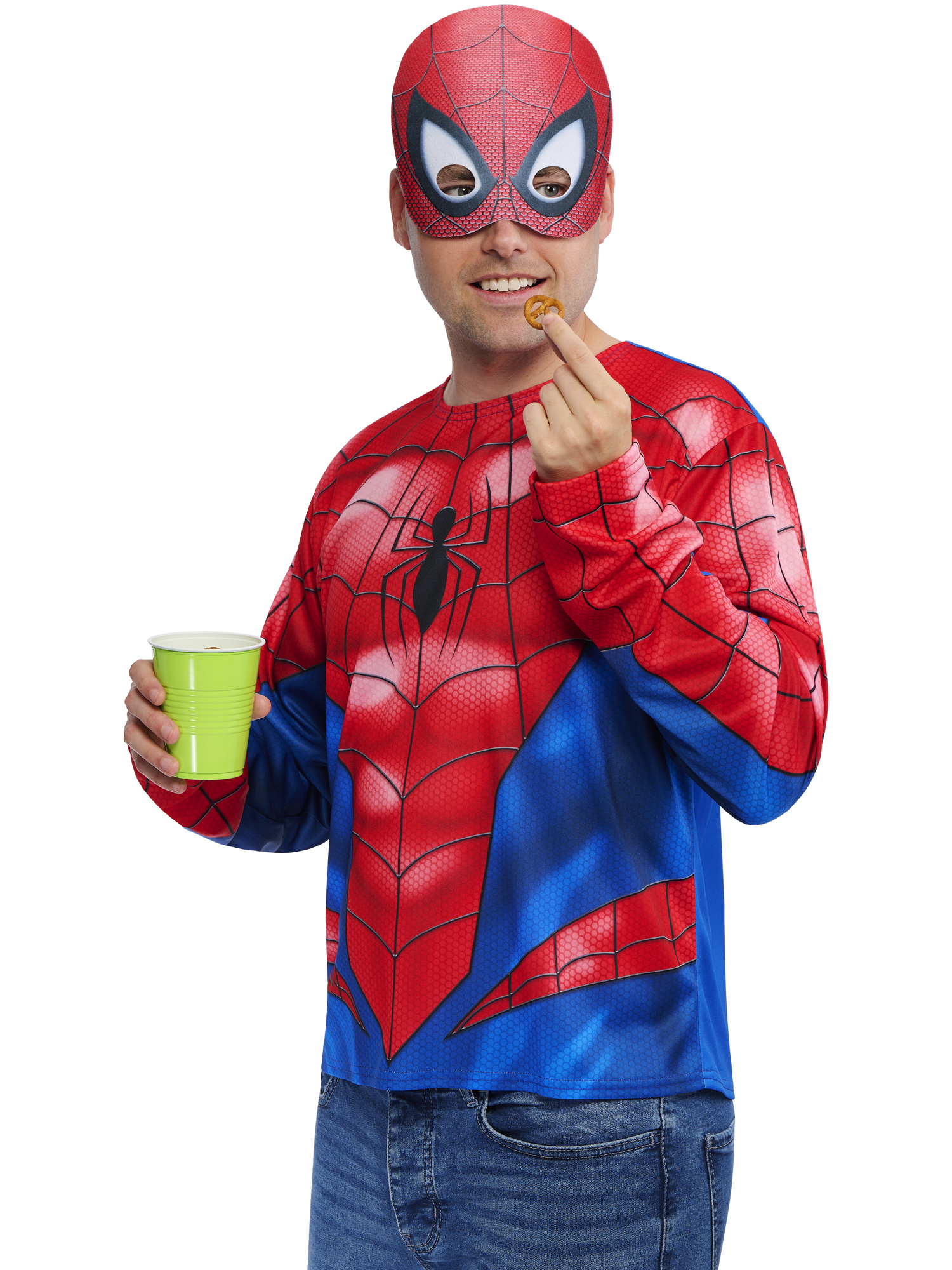 rubies-spider-man-set-shirt-maske-schwarz-rot-m-l image 7