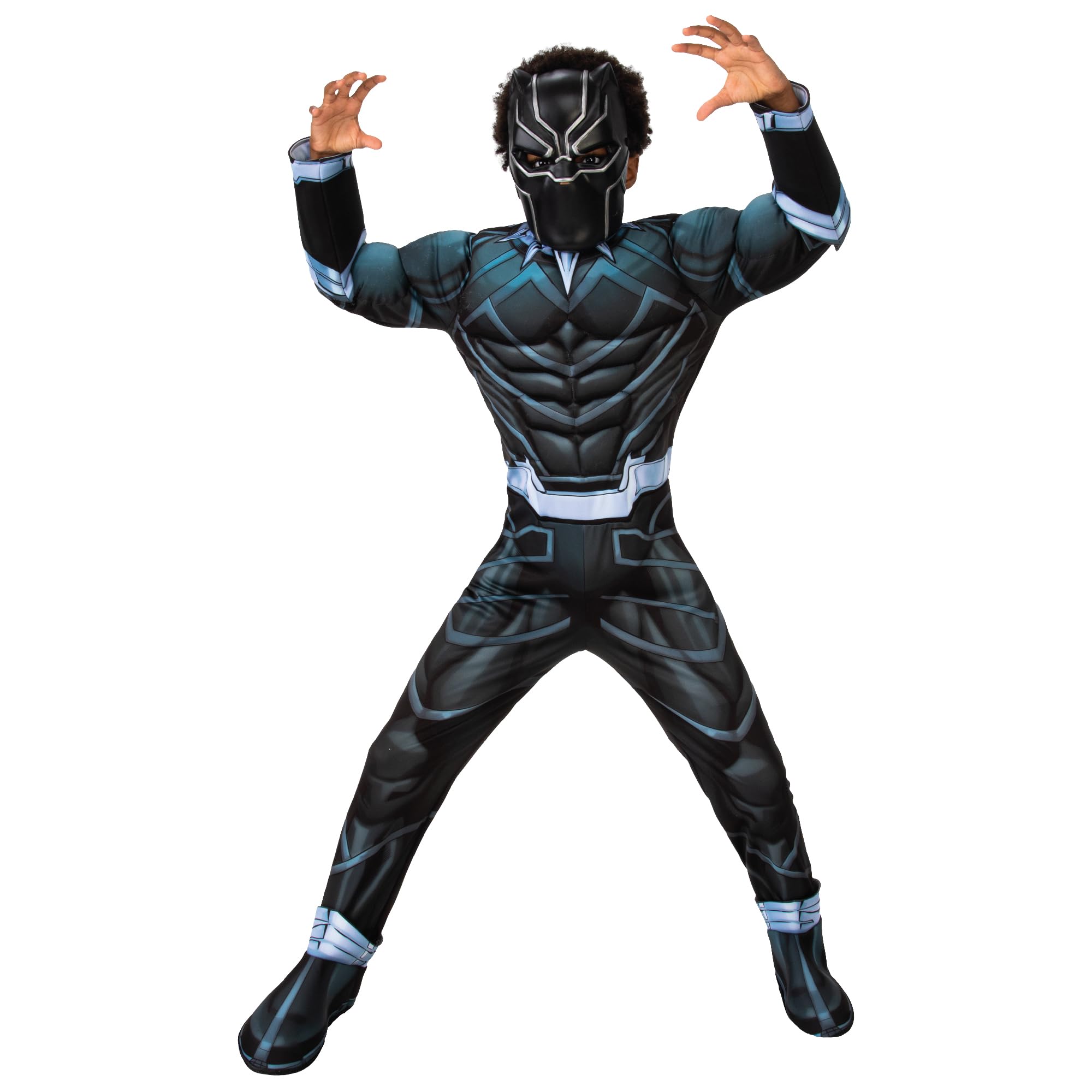 rubie-s-deluxe-black-panther-kinderkost-m-7-8-j-mit-maske image 1