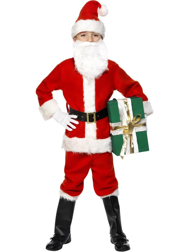 smiffys-fever-santa-kost-m-kinder-rot-7-teilig-m image 1