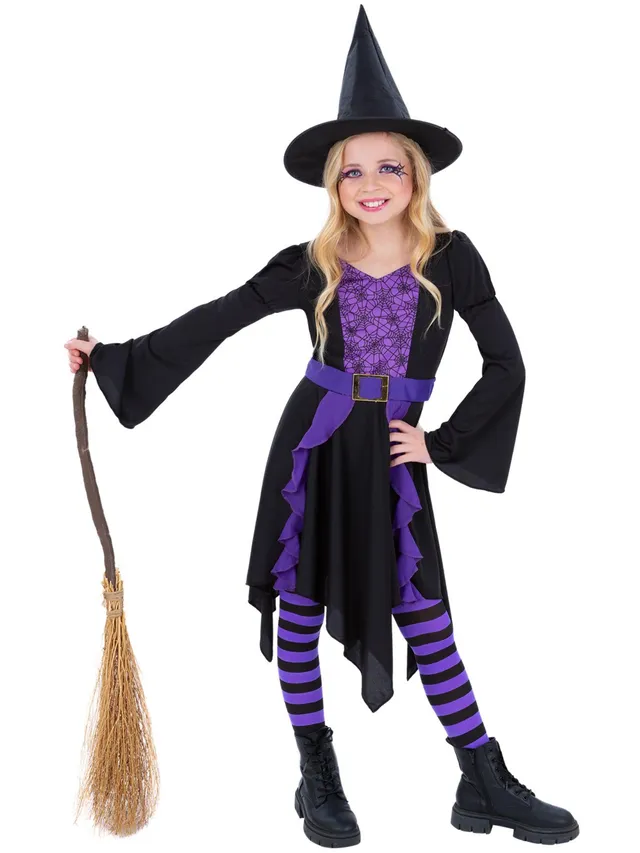 smiffys-fever-practical-spell-hexenkost-m-m-dchen-schwarz-lila image 1