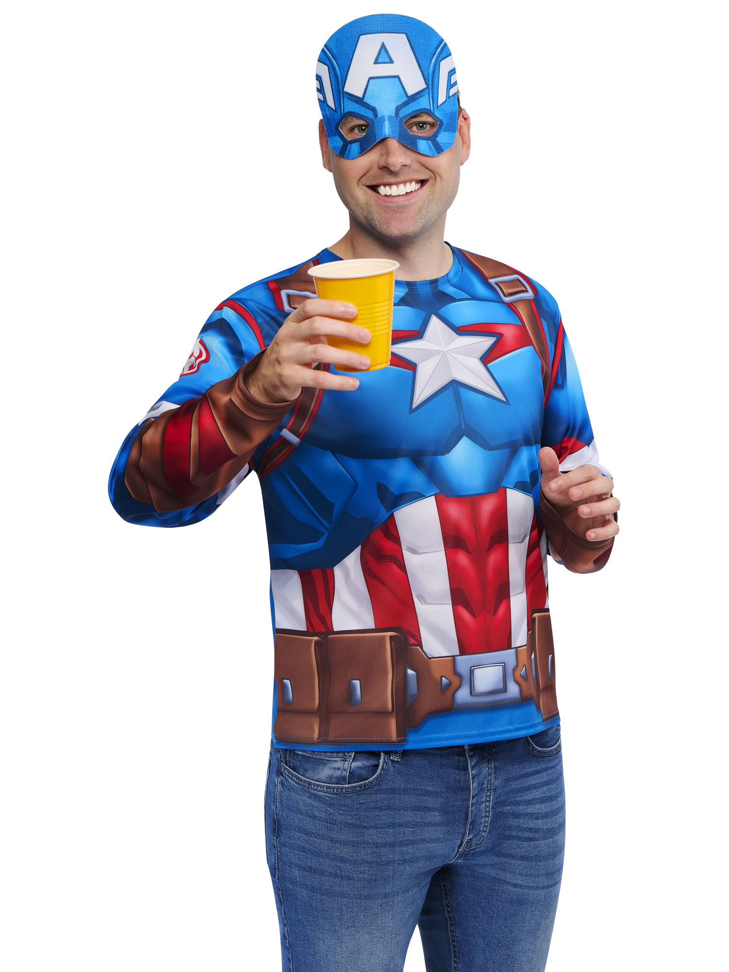 rubies-captain-america-top-maske-kost-m-m-l-erwachsene image 6