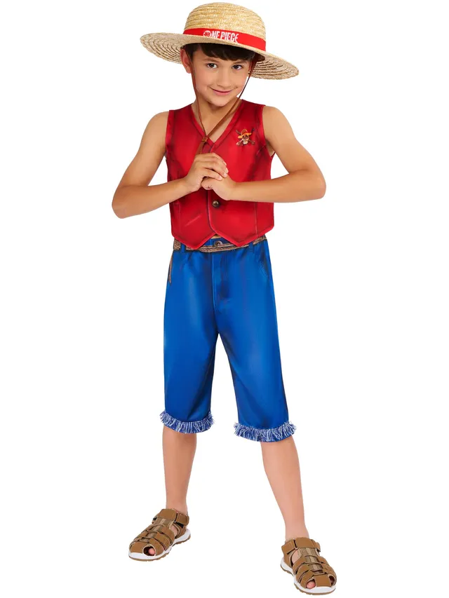 rubie-s-deluxe-one-piece-luffy-kost-m-kinder-9-10-jahre image 1