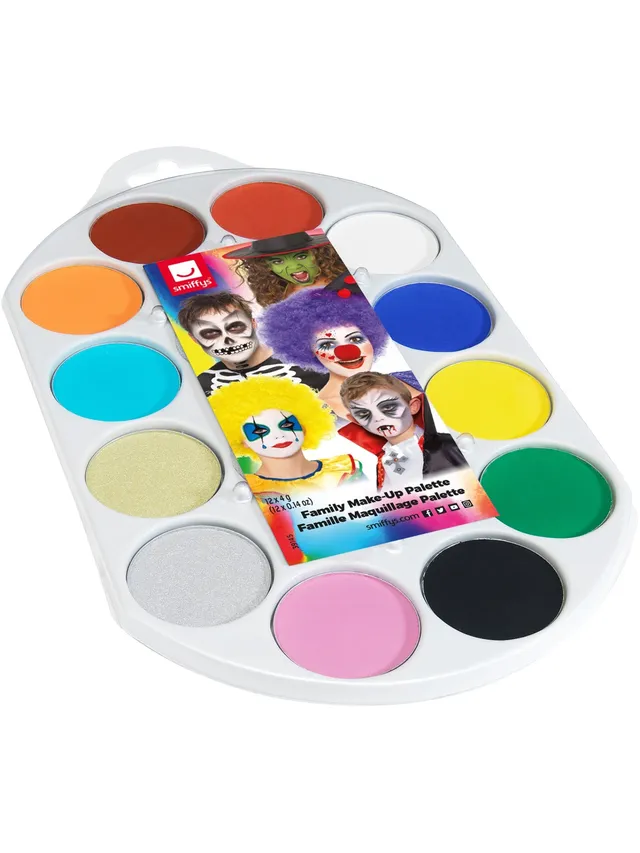 smiffys-makeup-fx-schminkpalette-12-farben-bunt-mit-schwamm image 1