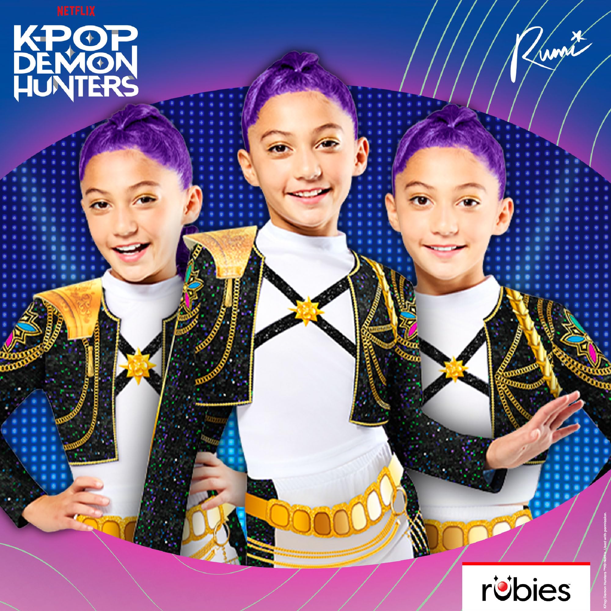 rubies-k-pop-demon-hunters-rumi-kost-m-7-8-jahre-gold image 5