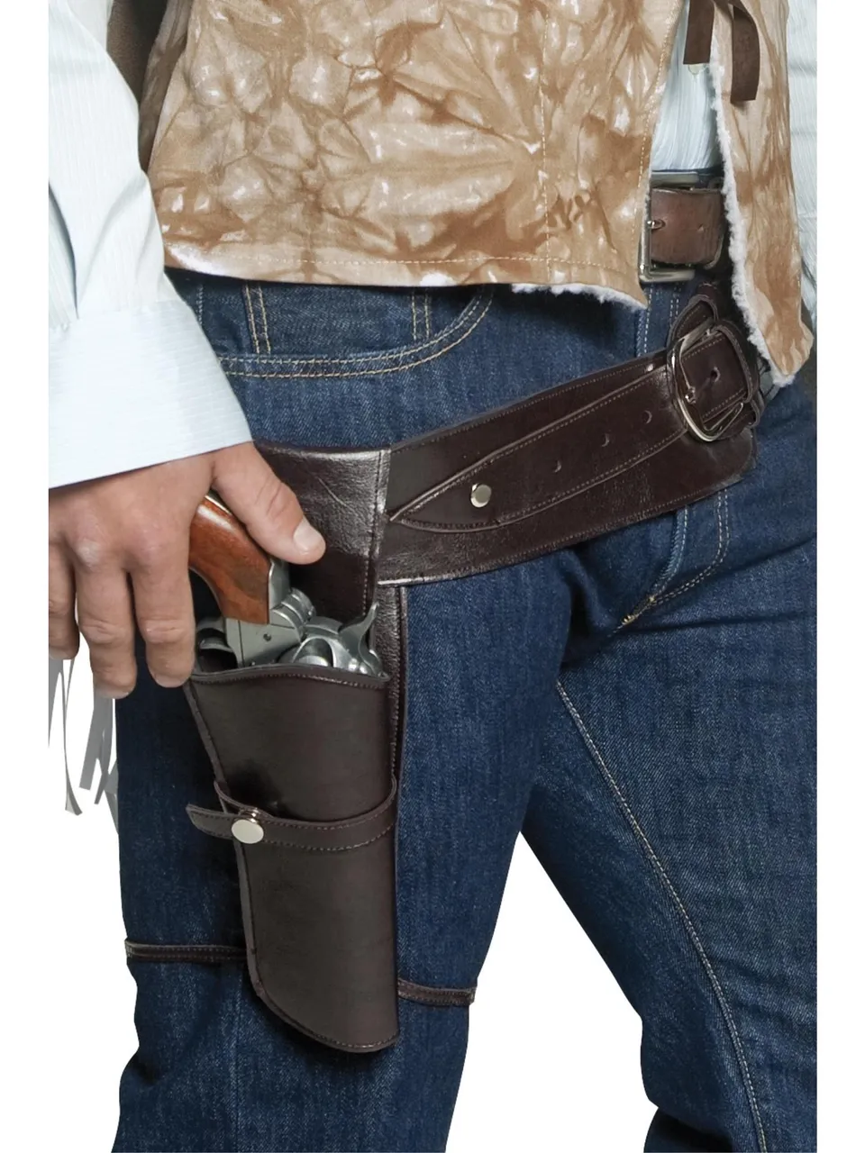 smiffys-fever-western-g-rtel-holster-cowboy-braun-einheitsgr-e image 1