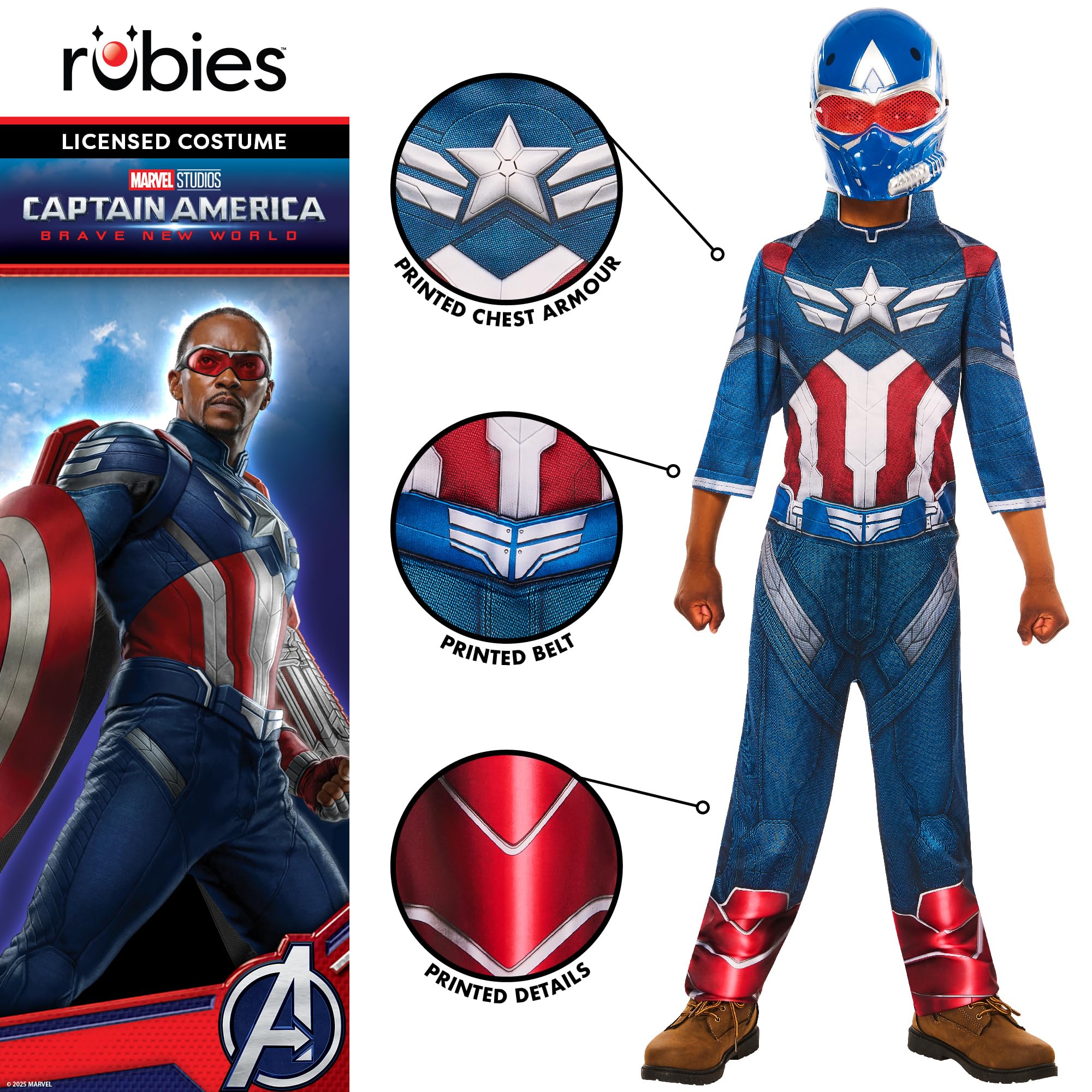 rubie-s-deluxe-brave-world-captain-america-kinderkost-m-11-12-jahre image 2