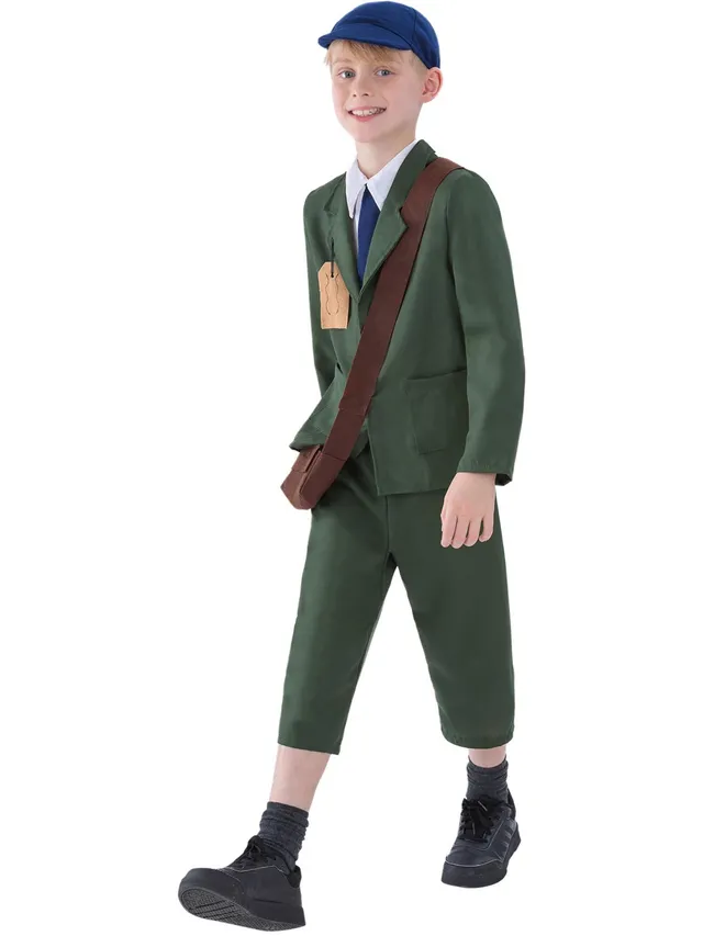 smiffys-fever-evacuee-boy-kinderkost-m-gr-n-4-teilig image 1