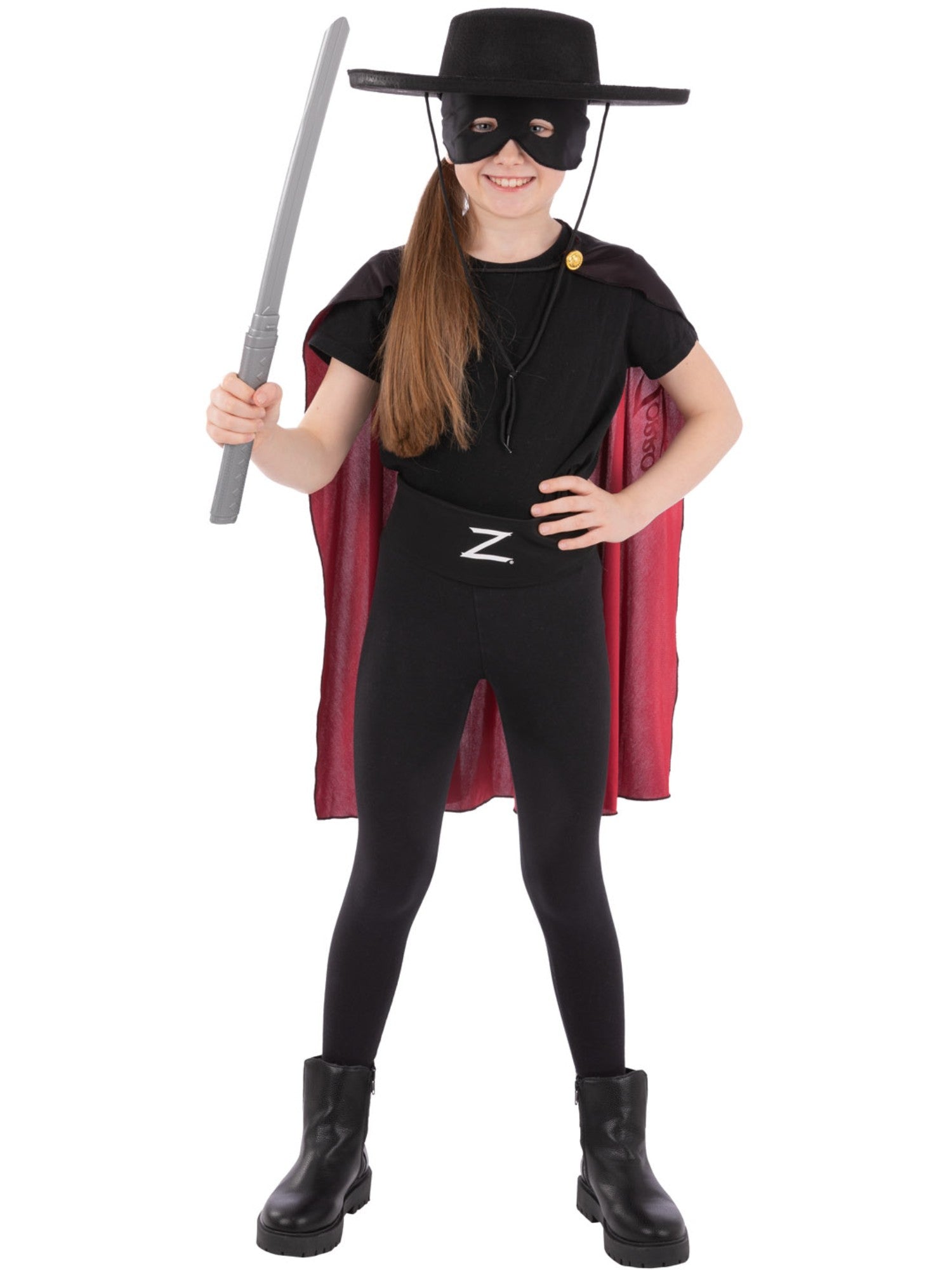smiffys-fever-zorro-kost-m-kinder-set-4-tlg-schwarz image 1