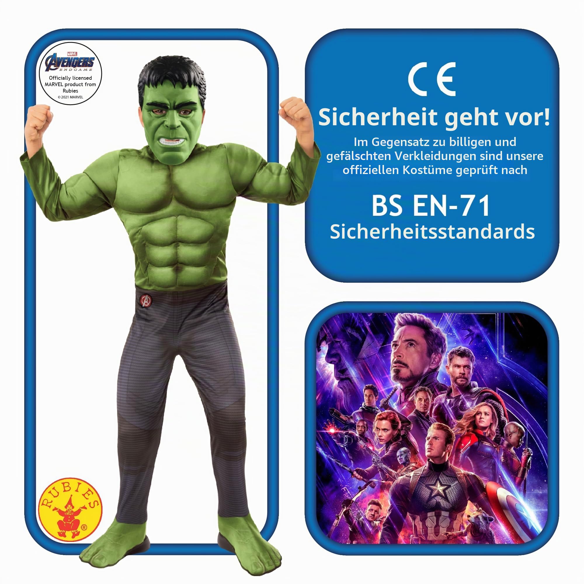 rubie-s-deluxe-hulk-endgame-kinderkost-m-m-5-7-jahre image 2