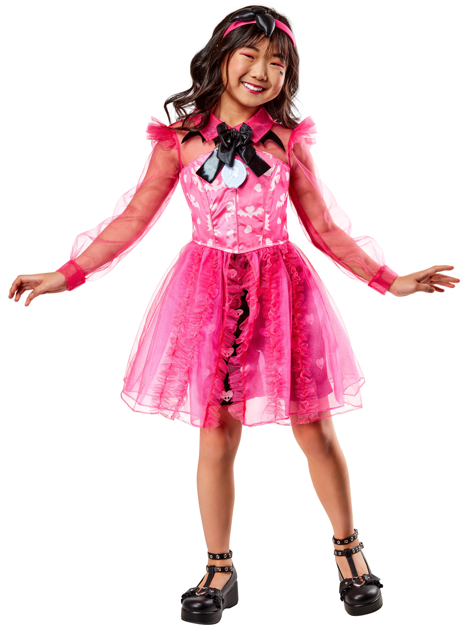 rubies-draculaura-kost-m-luxe-rosa-kleid-mit-haarreif image 3