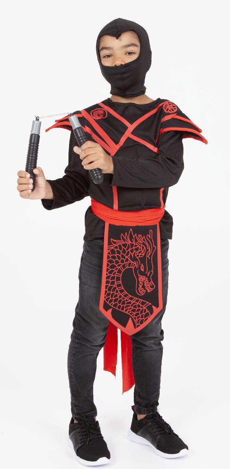 rubies-ninja-kost-m-kinder-5-8-jahre-mit-nunchaku-set image 2