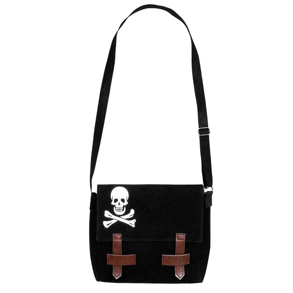 boland-accessories-74145-tasche-pirat-totenkopf-25-cm image 1