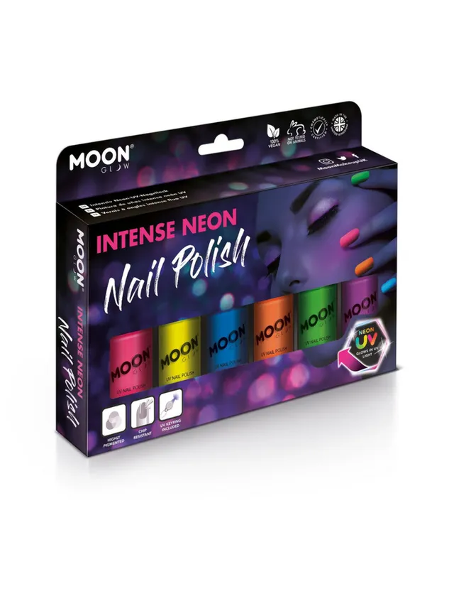 smiffys-makeup-fx-moon-glow-nagellack-neon-uv-6er-boxset-14ml image 1
