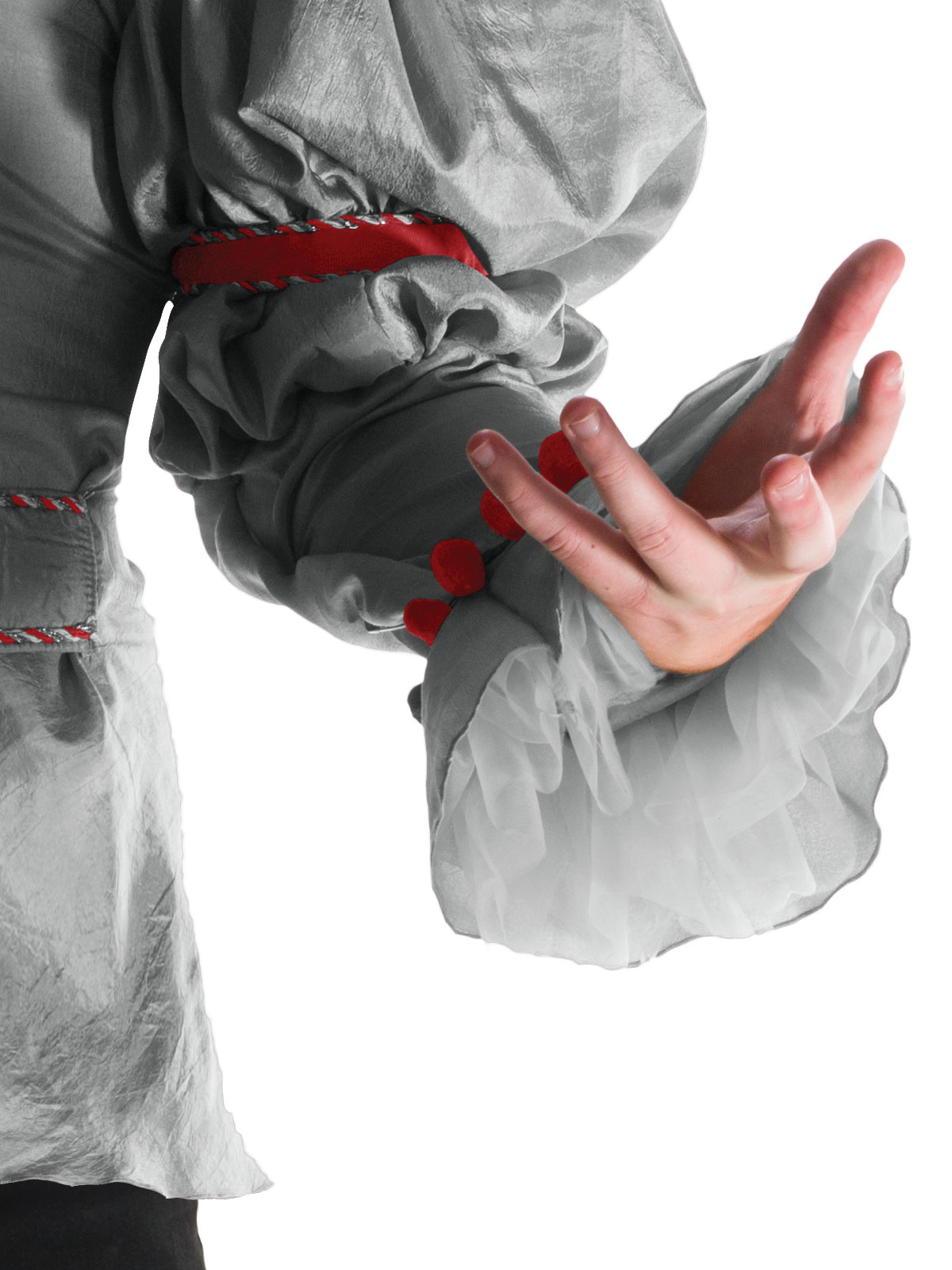 rubies-grippe-sou-clownkost-m-oberteil-latexmaske image 3