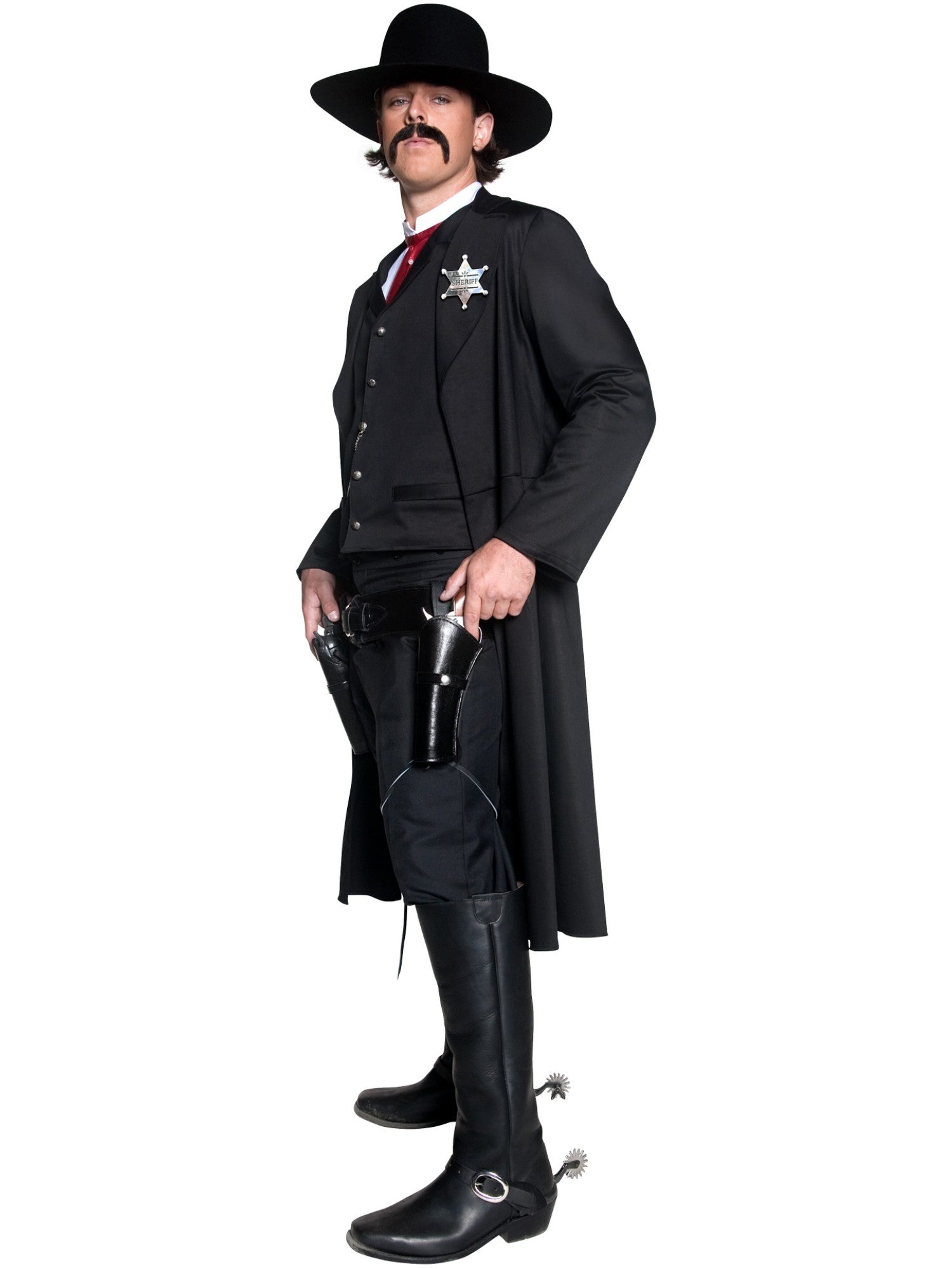 smiffys-fever-western-sheriff-kost-m-schwarz-rot-herren image 3