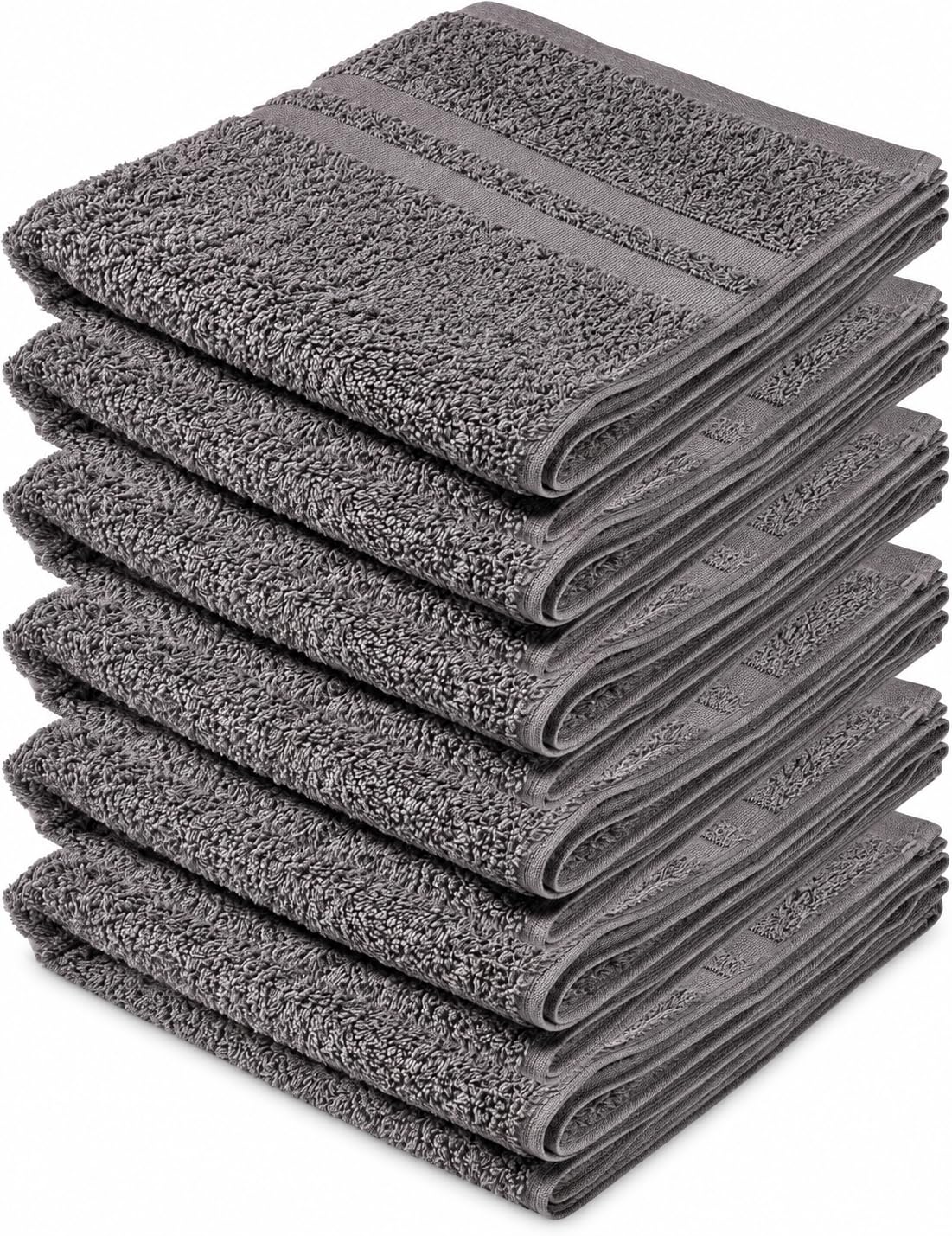 clinotest-handt-cher-set-6tlg-50x100-grau-baumwolle image 1