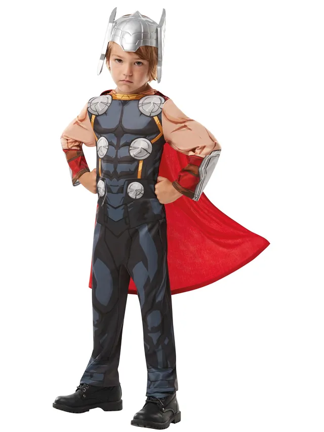rubie-s-deluxe-thor-kost-m-kinder-m-mit-umhang-und-helm-gr-m image 1