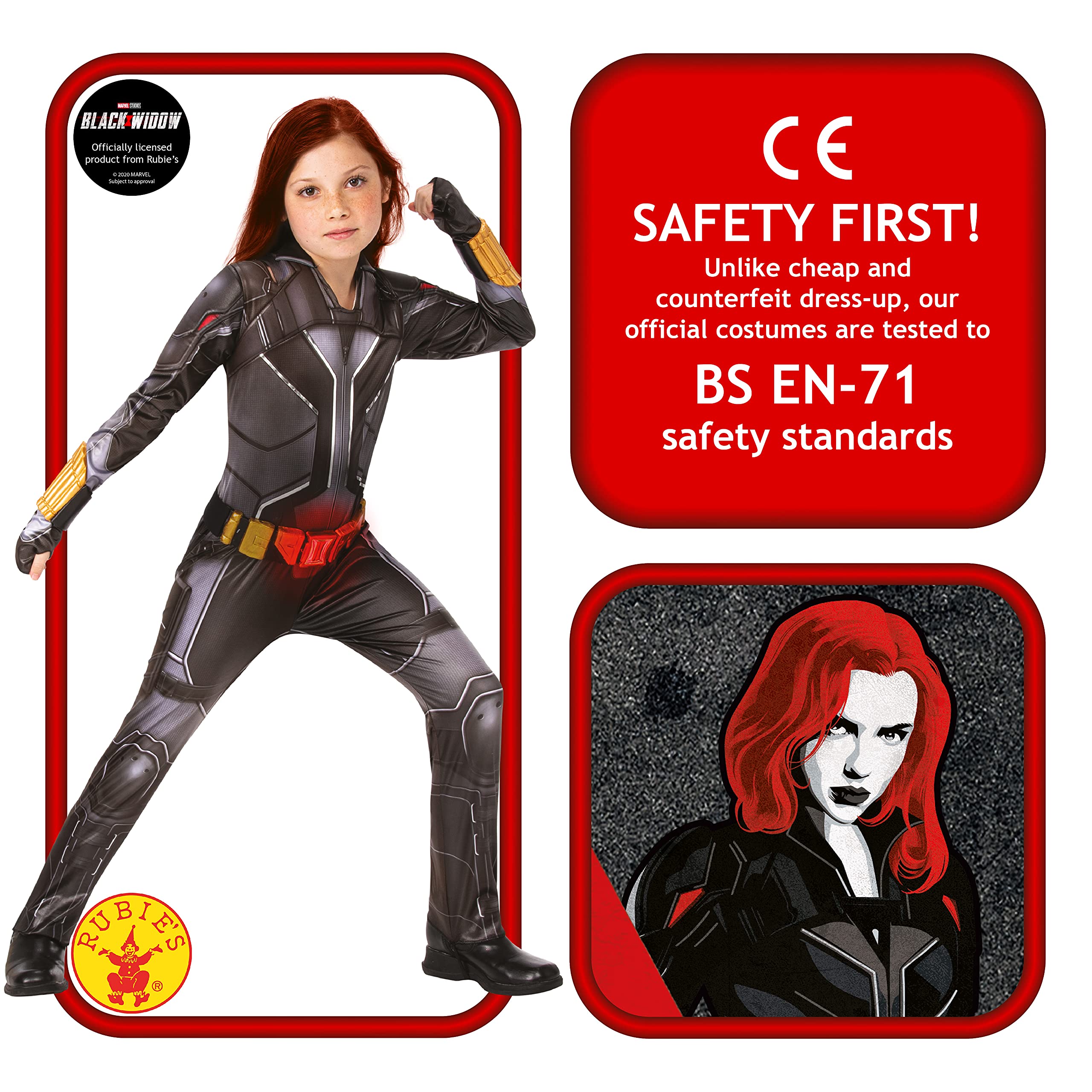 rubie-s-deluxe-black-widow-kost-m-kinder-l-11-14-jahre image 2