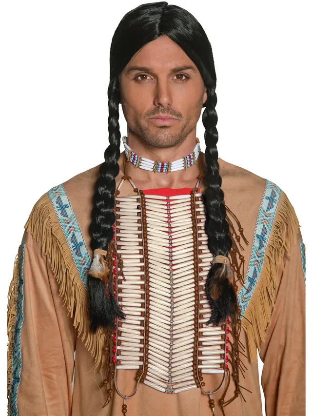 smiffys-fever-indianer-brustplatte-creme-mit-federn image 1
