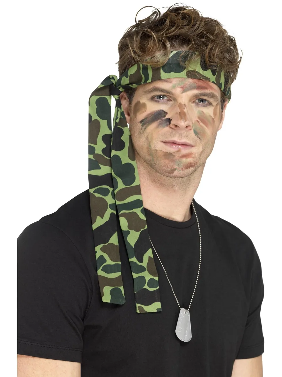 smiffys-fever-army-stirnband-tarnmuster-erwachsene image 1