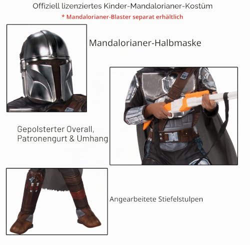 rubie-s-deluxe-mandalorian-jungen-kost-m-silber-gr-e-m image 8