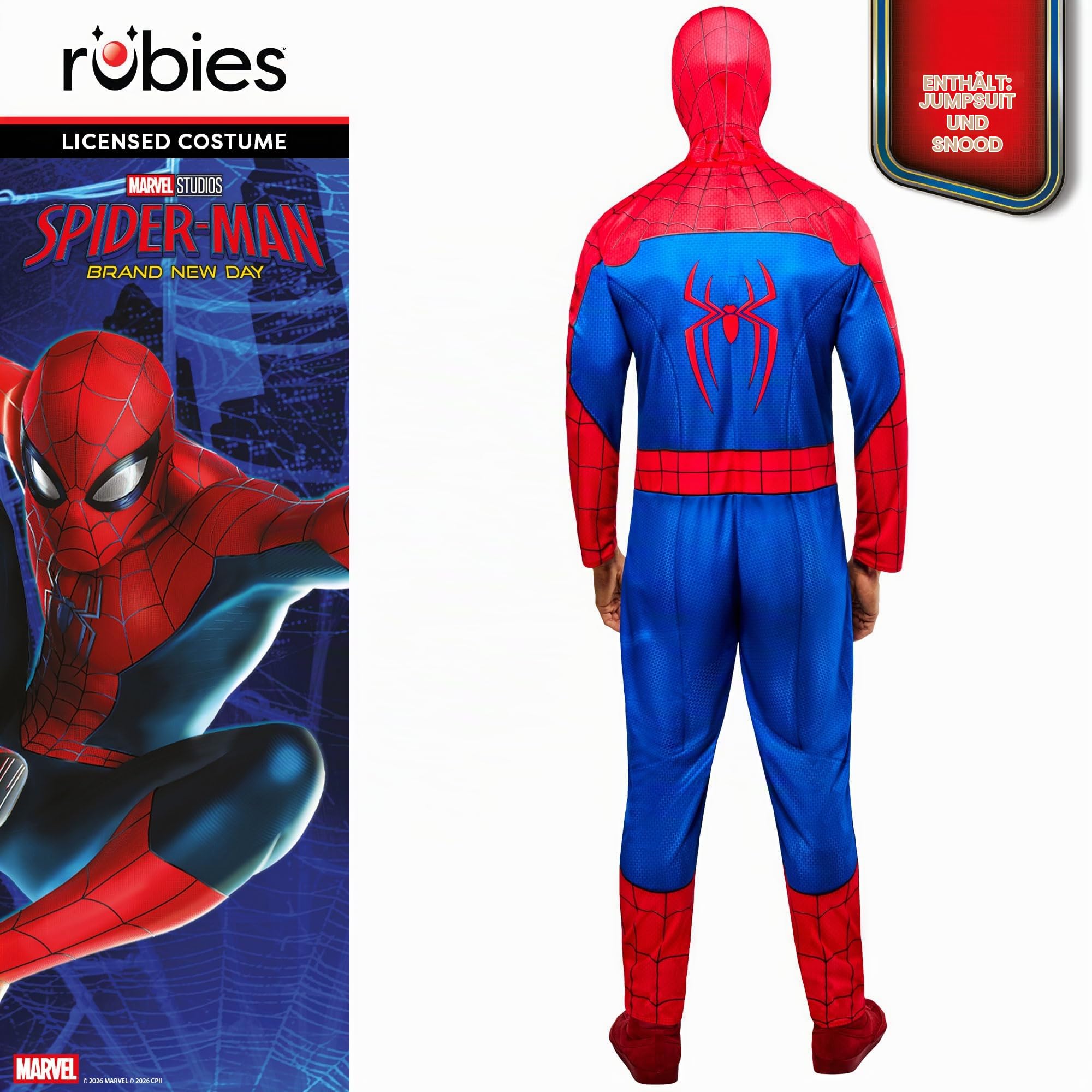 rubie-s-deluxe-spider-man-klassik-herren-kost-m-gr-e-l image 2
