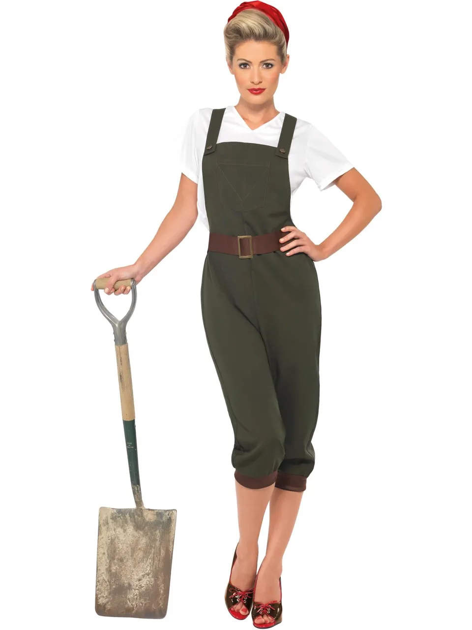 smiffys-fever-ww2-land-girl-kost-m-gr-n-damen image 1