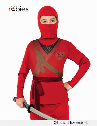 rubie-s-deluxe-ninja-kost-m-rot-m-kinder image 7