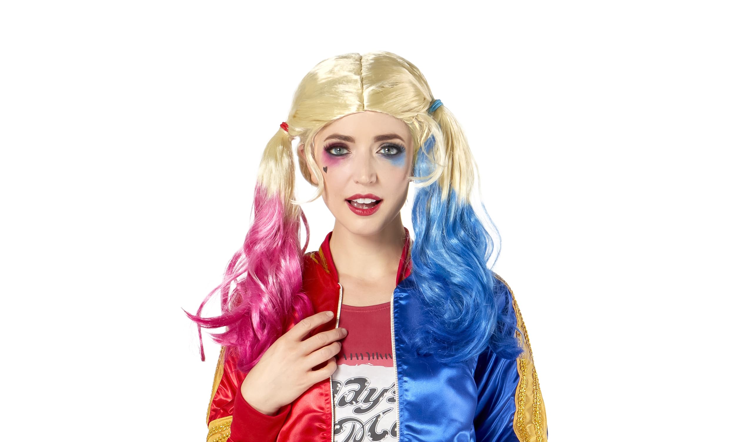 rubie-s-deluxe-harley-quinn-per-cke-blond-pink-blau-erwachsene image 1