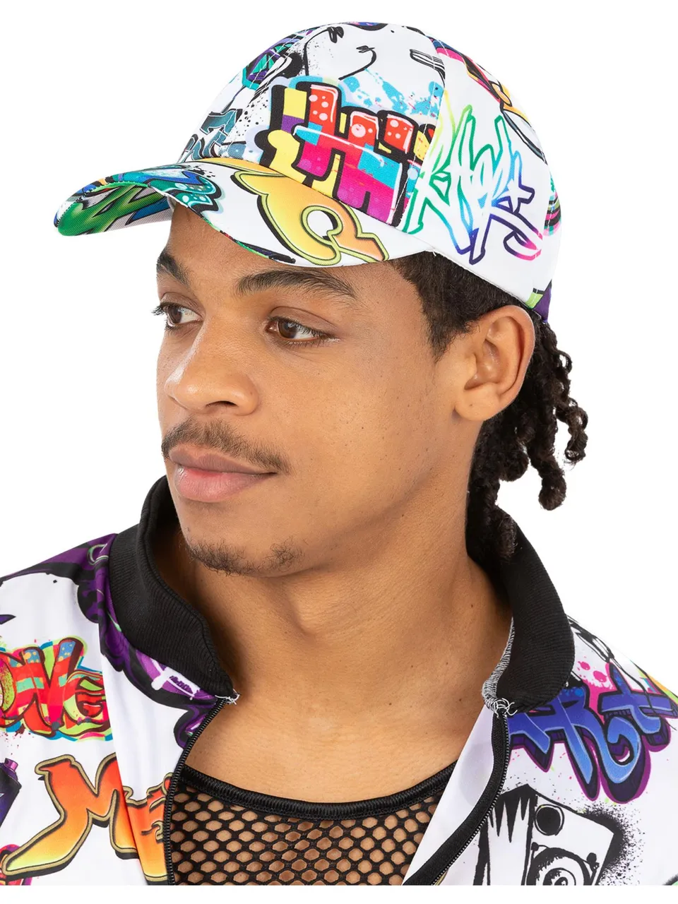 smiffys-fever-90s-graffiti-cap-wei-bunt-einheitsgr-e image 1