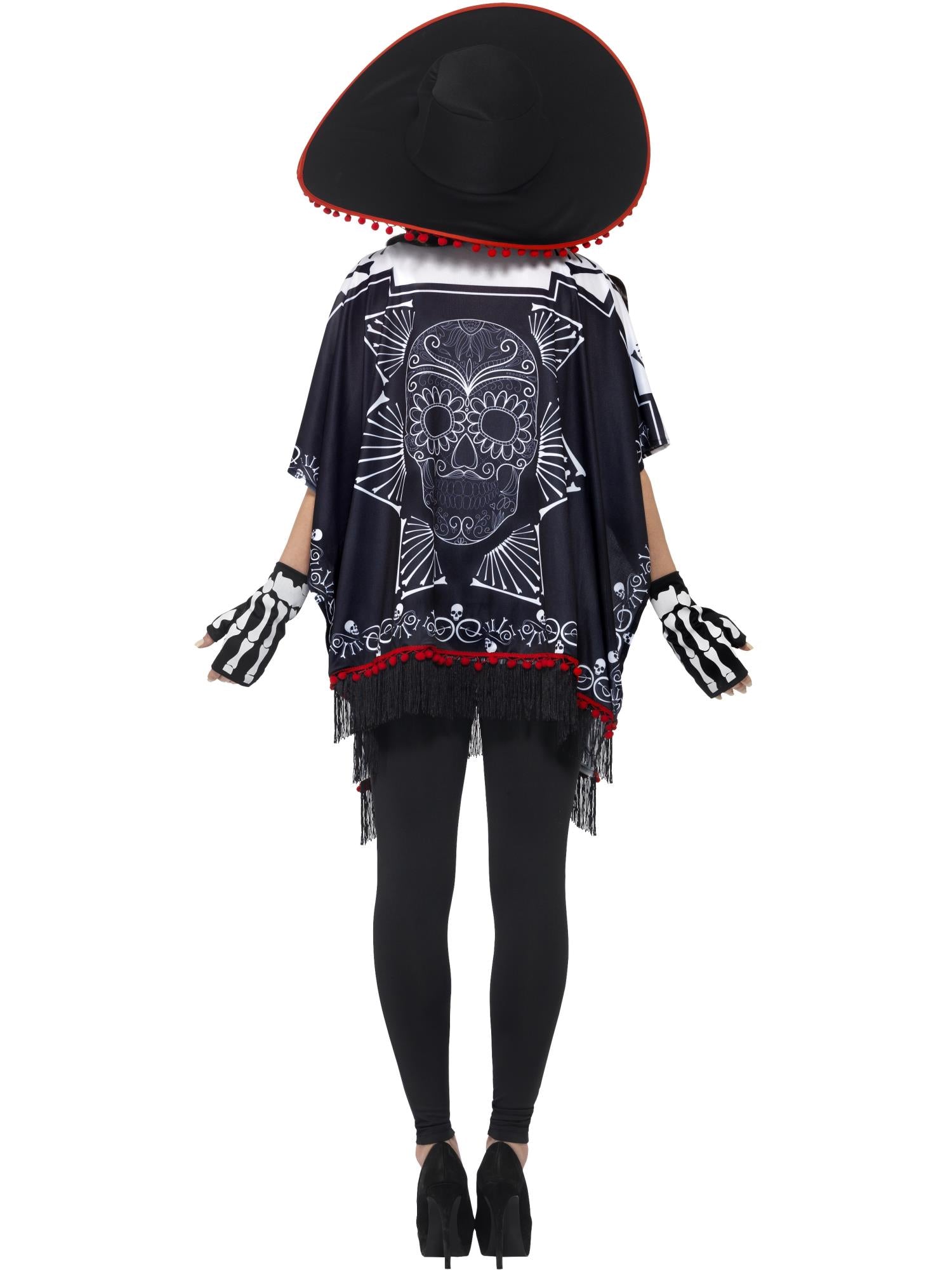 smiffys-fever-day-of-the-dead-kost-m-schwarz-wei image 4