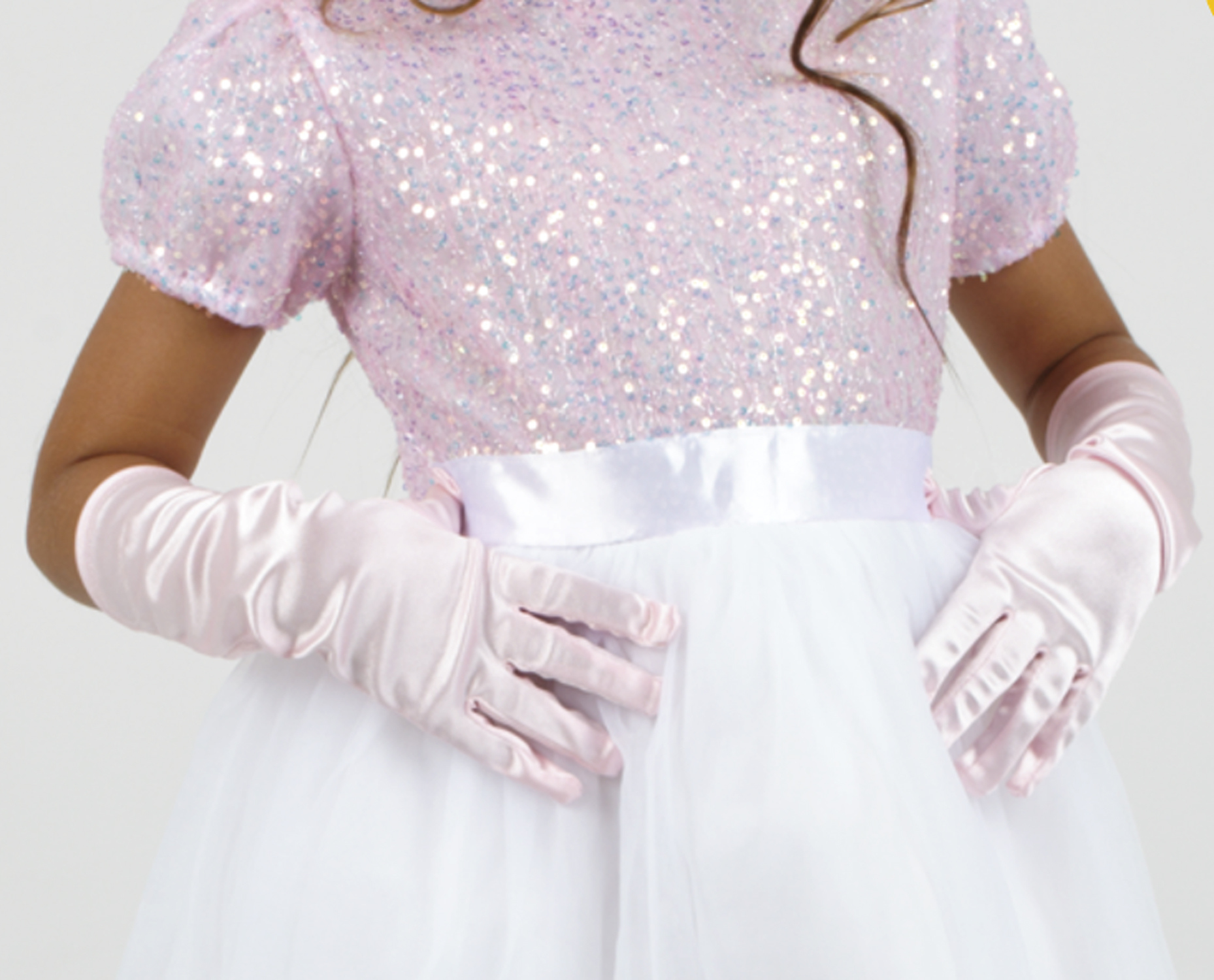 rubies-satin-handschuhe-rosa-paar-elegant-gl-nzend image 1