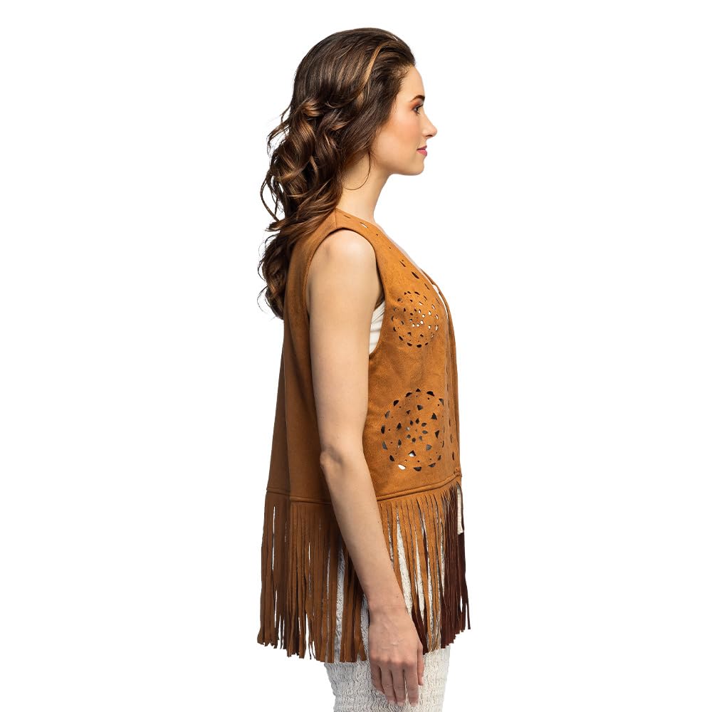 boland-44496-damen-fransen-weste-braun-hippie-kost-m image 2