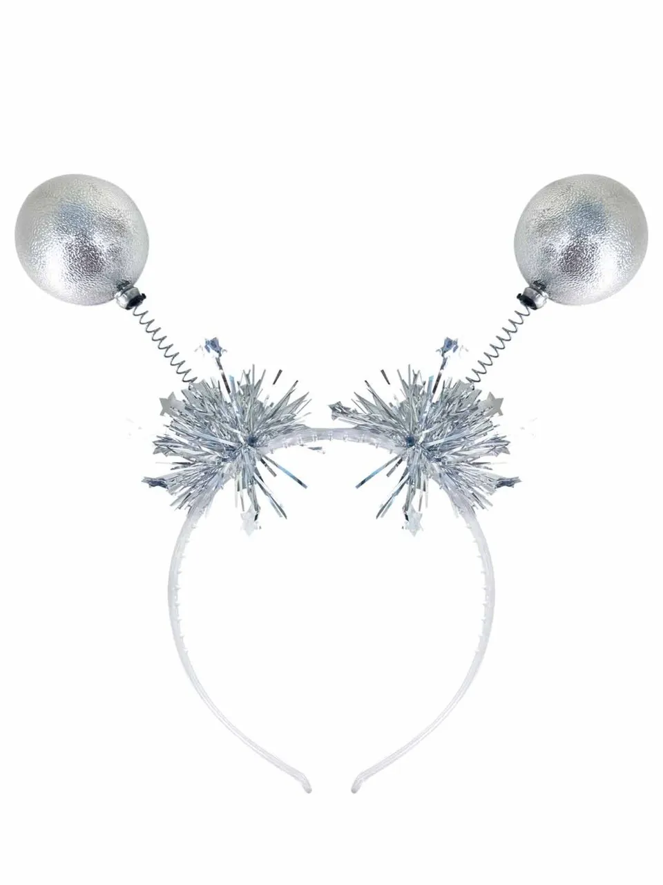 smiffys-makeup-fx-glitter-ball-boppers-haarreif-silber image 1