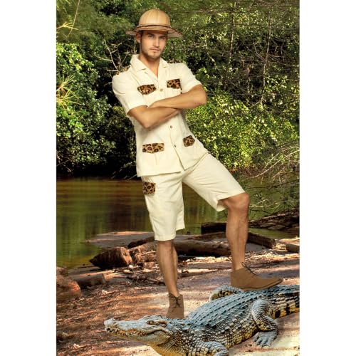 boland-83882-kost-m-safari-mann-m-l-beige-hemd-shorts image 7
